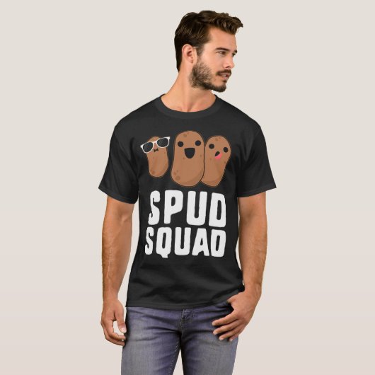 Spud Squad Funny Potato T Friend grap terug - T-shirt (Voorkant volledig)