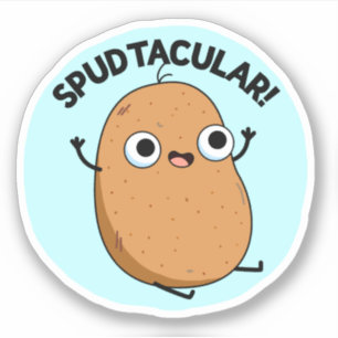 Spudtacular Funny Potato Pun Sticker