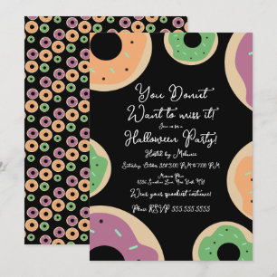 Spuit Donut Kostuum Halloween Feest Script Kaart