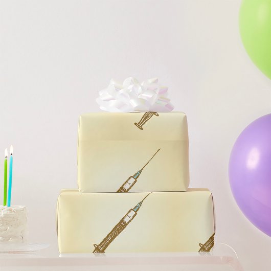 spuit Medical Healthcare Sketch Cadeaupapier