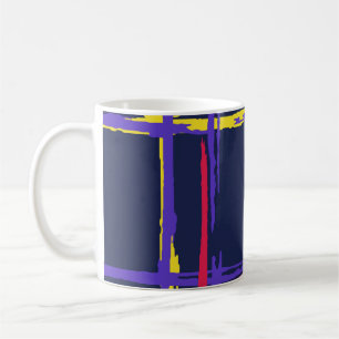 Spuit. Naadloze sleepstaven. Abstracte textuur w Koffiemok
