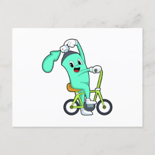 Spuitbus met fiets briefkaart