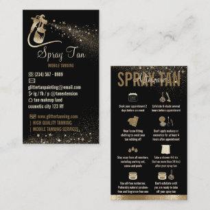 Spuitbus Tan Aftercare Instructions Sparkle Gold Visitekaartje