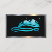 Spuitfles | Logo van waswater voor auto's Visitekaartje (Achterkant)