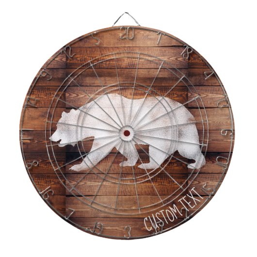 spuitgeschild Beer op houtdartboard Dartbord (Voorkant)