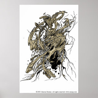 spuitmachine kan haar kruisen poster