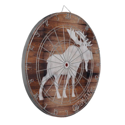 spuitmazen op houtdartboard dartbord (Voorkant Links)