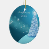 Spuitsneeuwlandschap Keramisch Ornament (Rechts)