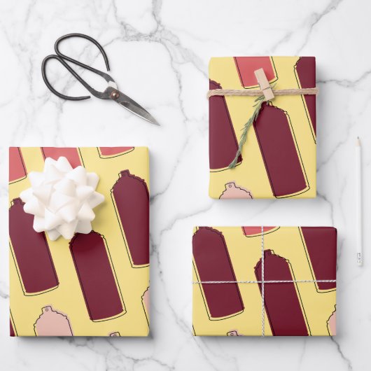 Spuitverf kan patroon inpakpapier vel (Voorkant)