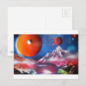 Spuitverf Kunst Buiten ruimtecentrales Briefkaart (Voorkant / Achterkant)