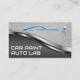 Spuitverf Logo Auto Body Garage Visitekaartje