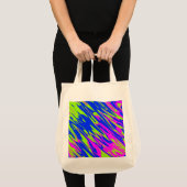 Spuitverf Roze Limoen Blauw Tote Bag (Voorkant (product))