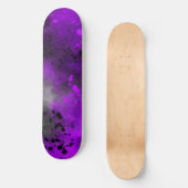 Spuitverf Splatter Effect Paars Skateboard (Voorkant)