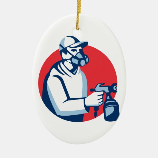 Spuitverf Verf Pistool Retro verf Keramisch Ornament (Voorkant)