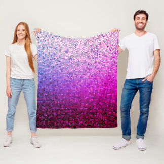 SpuitViolet Mosaic Fleece Blanket Deken