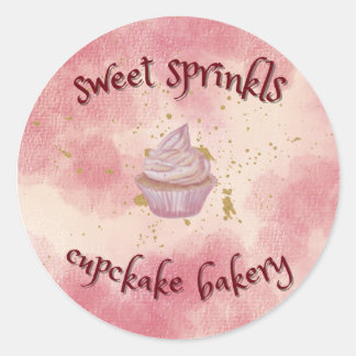 Spuitwerk Kleurrijke Bakkerij Desserts Catering Ba Ronde Sticker