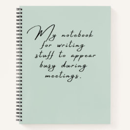 Spullen om bezig te lijken tijdens vergaderingen G Notitieboek