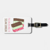 Spumoni Italiaans Gelato Ice Cream Dessert Spumone Bagagelabel (Voorkant horizontaal)