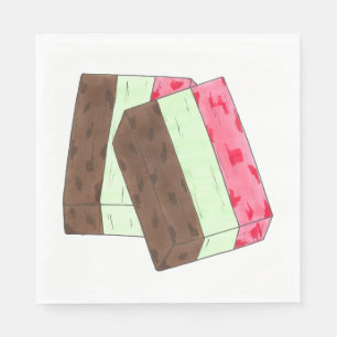 Spumoni Italiaans Gelato Ice Cream Dessert Spumone Servet