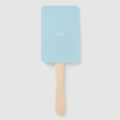 Spun Sugar Blue Wedding Invitation Handwaaier (Achterkant)