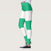 Spunky Green and White Stripes voor FUN! Leggings (Links)
