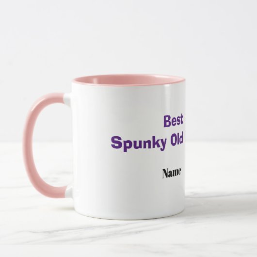 Spunky Ouderen Broad Day Mok (Links)