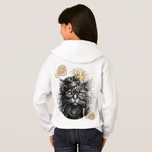 Spunky Paws Le Chat Steampunk Funky (Dos entier)