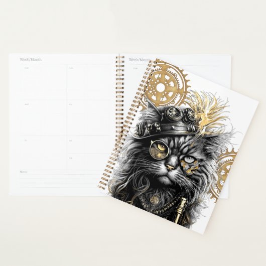 Spunky Paws Le Chat Steampunk Funky (Devant avec enveloppe)