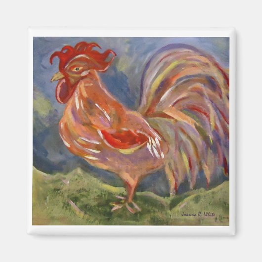 Spunky Rooster Magnet Magneet (Voorkant)