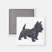Spunky Scottie Dog Magneet (Voorkant / Achterkant)