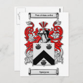 Spurgeon Coat of Arms Briefkaart (Voorkant / Achterkant)