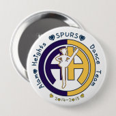 SPURS Alamo Heights HS Dance Team Spirit Button (Voorkant /achterkant)