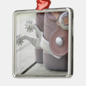 Spurs op cowboylaarzen metalen ornament (Links)
