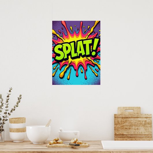 SPUUUG! Pop Art Comic Explosion Poster (Keuken)
