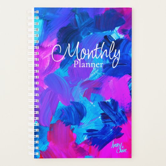 SPW Electric Vibes Kleine Maandelijkse Planner (Voorkant)