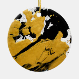 SPWW ontstoken Soul Black & Gold Abstract Keramisch Ornament