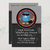 SPY Birthday Party Kaart (Voorkant / Achterkant)