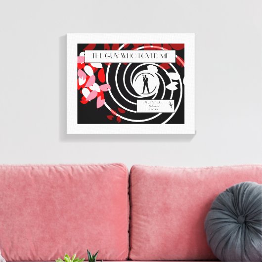 Spy Canvas Bruiloft Keepsake Afdruk (Insitu (Woonkamer))