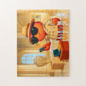 Spy Crab Analyzing Data In Museum Exhibit Legpuzzel (Verticaal)