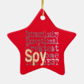 Spy Extraordinaire Keramisch Ornament (Achterkant)