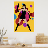 Spy Girl van 60 jaar Poster (Keuken)