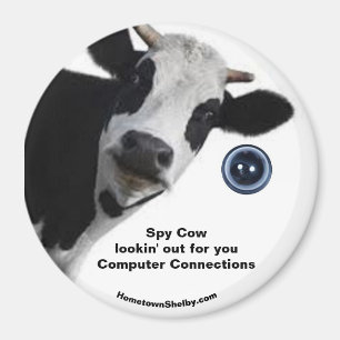 Spy Koe op zoek naar je leuke magneet