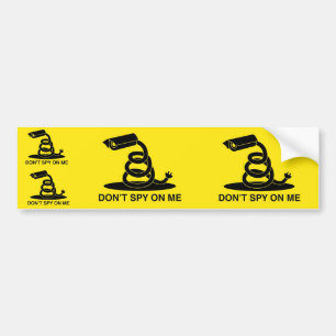 Spy niet op me Gadsden vlag Bumpersticker