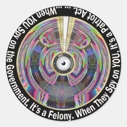 Spy on the Patriot Act Sticker (Devant)