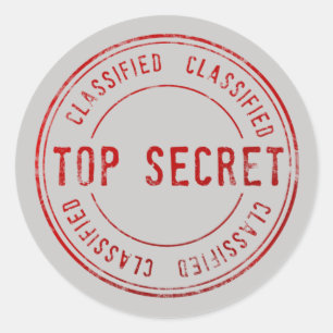 Spy Surprise Birthday Party Top Secret Classified Ronde Sticker