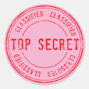 Spy Verjaardag Geheim agent Top Secret Vertrouweli Ronde Sticker