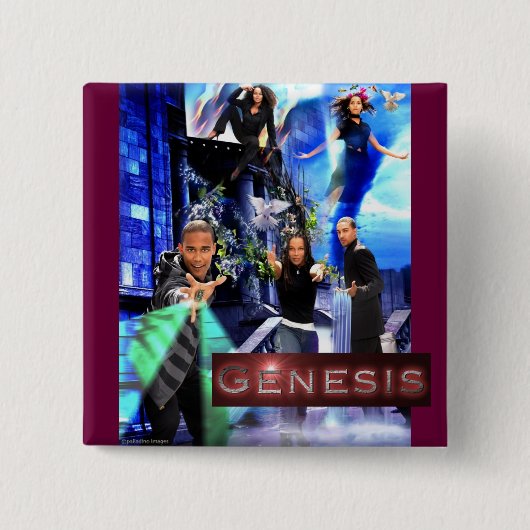 SQ "Genesis"-Button - Xander's Logo Vierkante Button 5,1 Cm (Voorkant)