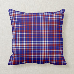 Sq.Plaid Hoofdkussen, rood-wit-Blauw Collectie 05 Kussen