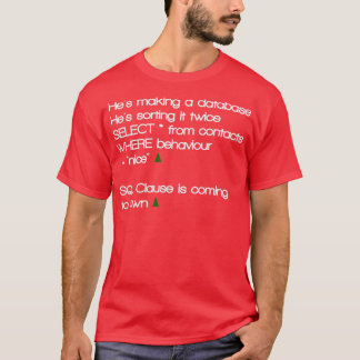 SQL Clausule kerstmis T-shirt