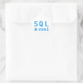 SQL is cool Ronde Sticker (Tas)